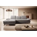 Rozkládací polohovací rohová sedací souprava Harper 284 cm Loft 19 světle šedá levá