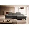 Rozkládací polohovací rohová sedací souprava Harper 284 cm Loft 22 šedá pravá