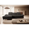 Rozkládací polohovací rohová sedací souprava Harper 284 cm Loft 23 antracit levá