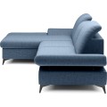 Rozkládací polohovací rohová sedací souprava Harper 284 cm Loft 14 denim levá