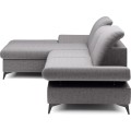 Rozkládací polohovací rohová sedací souprava Harper 284 cm Loft 19 světle šedá levá
