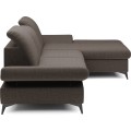 Rozkládací polohovací rohová sedací souprava Harper 284 cm Loft 05 hnědo-šedá pravá