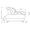 Rozkládací polohovací rohová sedací souprava Harper 284 cm Loft 03 béžovo-šedá levá