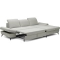 Rozkládací polohovací rohová sedací souprava Harper 284 cm Matana 01 světle šedá pravá