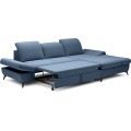 Rozkládací polohovací rohová sedací souprava Harper 284 cm Loft 14 denim pravá