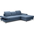 Rozkládací polohovací rohová sedací souprava Harper 284 cm Loft 14 denim pravá