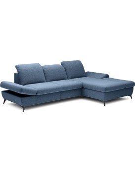Rozkládací polohovací rohová sedací souprava Harper 284 cm Loft 14 denim pravá