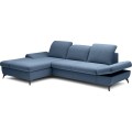Rozkládací polohovací rohová sedací souprava Harper 284 cm Loft 14 denim levá