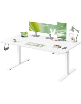Elektricky nastavitelný psací stůl Vasagle Kory 160 cm bílý