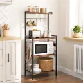 Kuchyňský regál s integrovanou zásuvkou Vasagle Qere 58 cm černý/hnědý