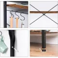 Kuchyňský regál s integrovanou zásuvkou Vasagle Qere 58 cm černý/hnědý