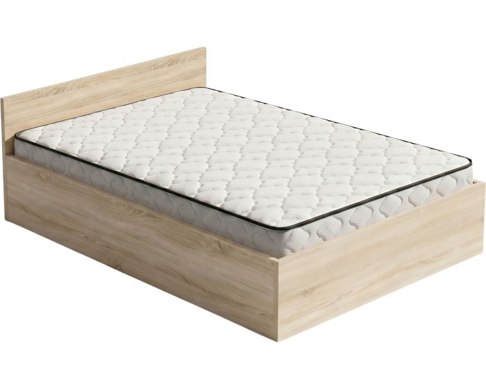 Jednolůžková postel Trento 120x200 se zvedacím roštem a matrací dub Sonoma