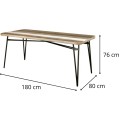 Jídelní stůl Adesso 180 cm z masivu černý/hnědý