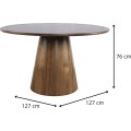 Jídelní stůl Avola 127 cm z masivu ořech
