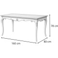 Jídelní stůl Rimini 160 cm z masivu krémový