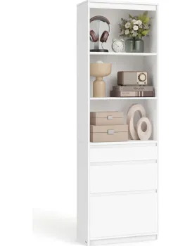 Knihovna Vasagle Kain 57 cm bílá