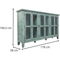 Komoda Avola 1615-70 178 cm z masivu modrá