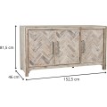 Komoda Avola 2156-60 152,5 cm z masivu hnědá