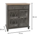 Komoda Avola 79 cm z masivu šedohnědá