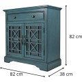 Komoda Avola 82 cm z masivu tyrkysová