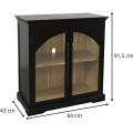 Komoda Avola 84 cm z masivu černá