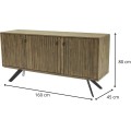 Komoda Massa 160 cm z masivu hnědá/grafit