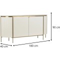 Komoda Stilig 180 cm mramor/béžová