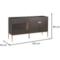 Komoda Stilig ST102 160 cm grafit/zlatá