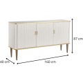 Komoda Stilig ST313 160 cm bílá/zlatá