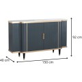 Komoda Stilig ST317 150 cm šedomodrá/zlatá