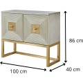 Komoda Stilig ST363 100 cm šampaňská/zlatá