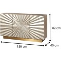 Komoda Stilig ST802 150 cm šampaňská/zlatá