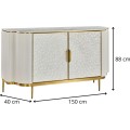 Komoda Stilig ST906C 150 cm krémová/zlatá