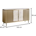 Komoda Stilig ST909 160 cm zlatá/slonovinová