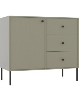 Komoda Tilina 1D 3S 84 cm eukalyptus/černá