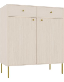 Komoda Tilina 2D 2S 84 cm béžová/zlatá
