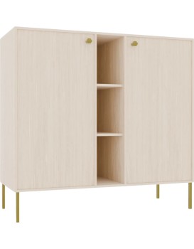 Komoda Tilina 2D 3P 100 cm béžová/zlatá