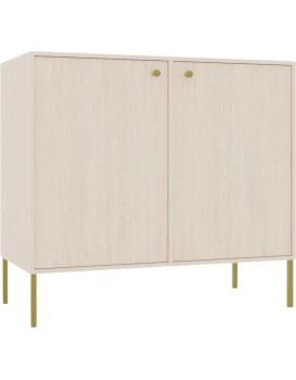 Komoda Tilina 2D 84 cm béžová/zlatá