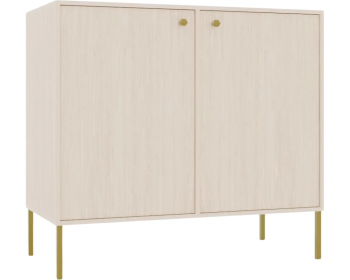 Komoda Tilina 2D 84 cm béžová/zlatá