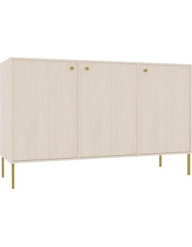 Komoda Tilina 3D 125 cm béžová/zlatá