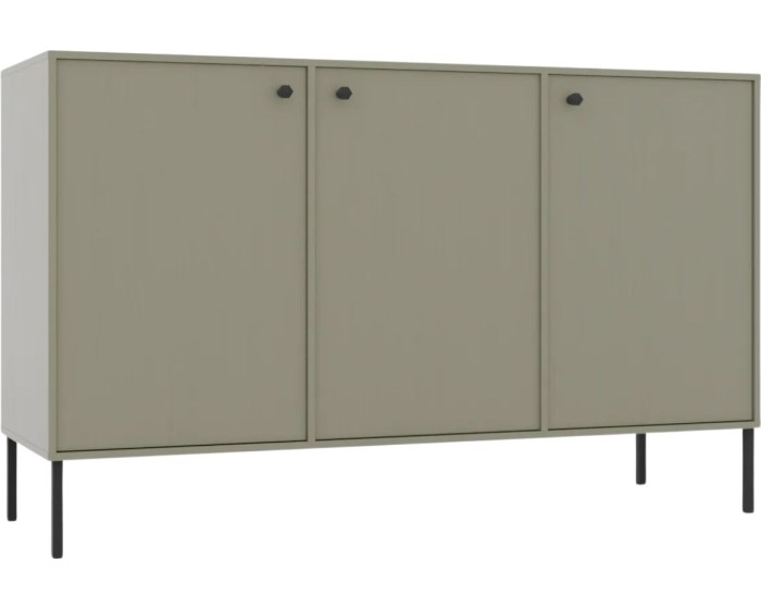 Komoda Tilina 3D 125 cm eukalyptus/černá