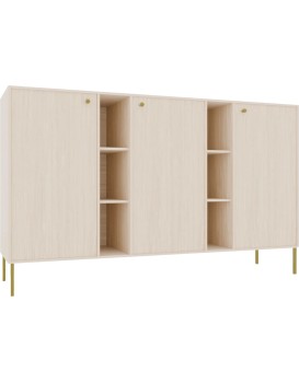 Komoda Tilina 3D 6P 155,7 cm béžová/zlatá