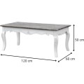 Konferenční stolek Rimini 120 cm z masivu bílý/tmavě hnědý