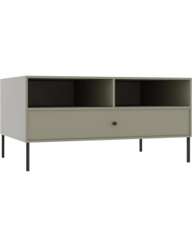 Konferenční stolek Tilina 100 cm eukalyptus/černý