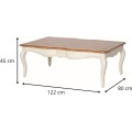 Konferenční stolek Verona 122 cm z masivu hnědý/béžový