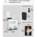 Odpadkový koš na tříděný odpad Bins 30 L bílý
