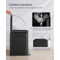 Odpadkový koš s víkem Bliss 3x15 l černý