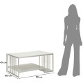 Konferenční stolek Kayseri 90 cm mramor/stříbrný