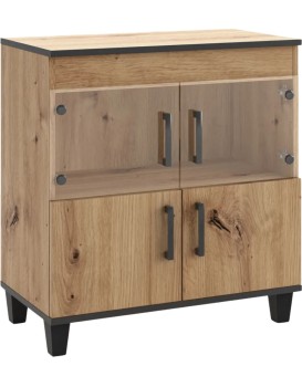 Prosklená komoda Polany 06 80 cm dub Artisan
