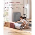 Matrace s taštičkovými pružinami a paměťovou pěnou Vasagle Denny 140x200 bílá/modrá